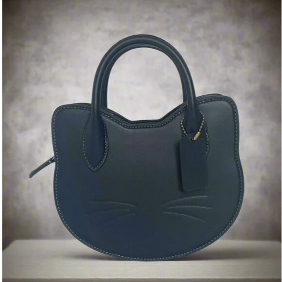 Coach CW615 Crossbody Bag Black Cat Glovetanned Leather 2025 Halloween - Picture 1 of 13